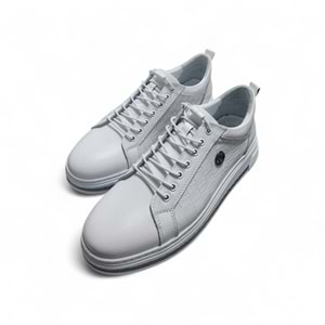 Erkek Deri Günlük Ayakkabı 6780B - Beyaz - 41