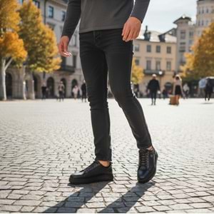 Erkek Deri Günlük Ayakkabı 6780S - Siyah - 41