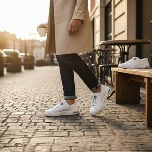 Erkek Deri Premium Casual Ayakkabı 15221042 - Beyaz - 40