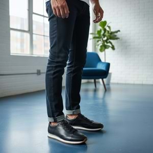 Erkek Deri Casual Ayakkabı 21248 S1 - Siyah - 45
