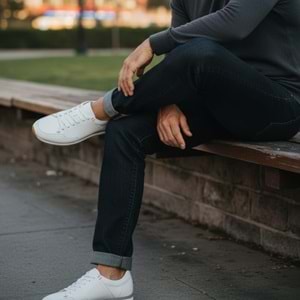 Erkek Deri Casual Ayakkabı 21248 Z1 - Beyaz - 41