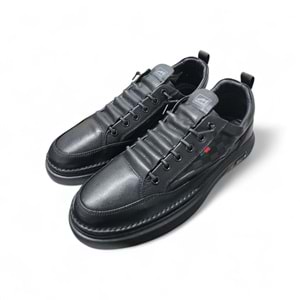 Erkek Deri Günlük Ayakkabı 19039S1 - Siyah - 45