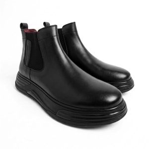 Erkek Deri Casual Bot 20001 - Siyah - 40