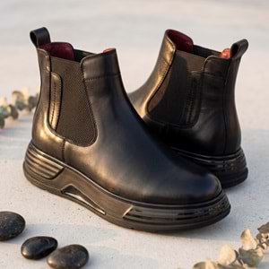 Erkek Deri Casual Bot 20001 - Siyah - 40