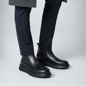 Erkek Deri Casual Bot 20001 - Siyah - 42