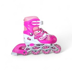 Işıklı Ayarlanabilir Kız Çocuk Pateni 465 - Pembe - 31/34