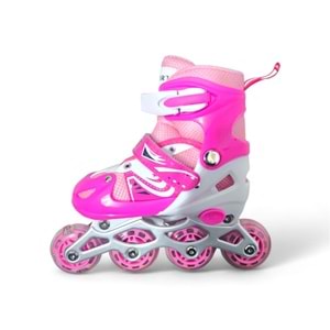 Işıklı Ayarlanabilir Kız Çocuk Pateni 465 - Pembe - 31/34