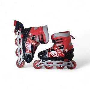 Işıklı Ayarlanabilir Erkek Çocuk Pateni 464 - Siyah - 35/38