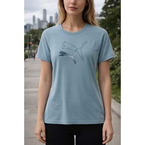 Puma Evostripe Graphic Tee Tshirt 69189647 - Mavi - XS