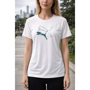 Puma Evostripe Graphic Tee Unisex Tshirt 69189602 - Beyaz - S