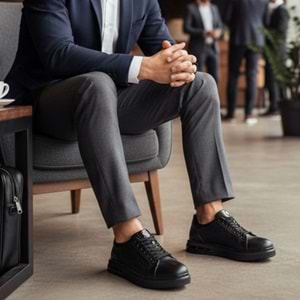 Bulldozer Erkek Deri Comfort Günlük Ayakkabı 261251 - Siyah - 41