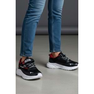 Çocuk Spor Ayakkabı 3416 - Siyah-Kırmızı - 31