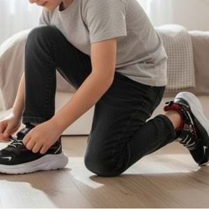 Çocuk Spor Ayakkabı 3416 - Siyah-Kırmızı - 33