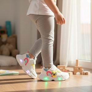 M.P Çocuk Işıklı Spor Ayakkabı 3435 - Beyaz - 27