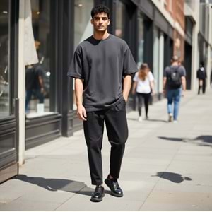 Erkek Deri Günlük Comfort Ayakkabı 23369S3 - Siyah - 40