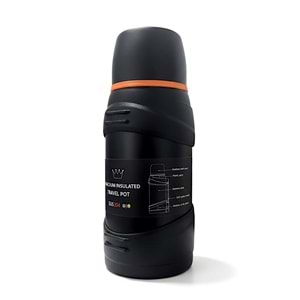 Humtto Travel Pot Paslanmaz Çelik 1300 ML Termos HB202416 - Siyah - 1300ML