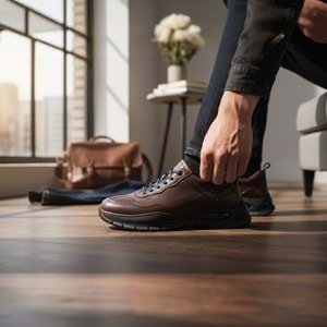 Marcomen Erkek Deri Günlük Ayakkabı 18418 - Kahve - 42