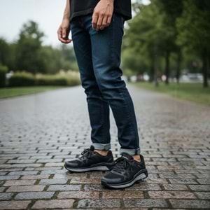 M.P Erkek Water Resistans Trekking Spor Ayakkabı SG6108 - Siyah-Gri - 42