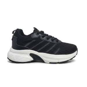 M.P Unisex Örgü Spor Ayakkabı 251-2301 - Siyah-Beyaz - 38