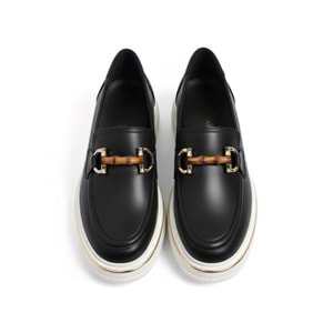 Mammamia Kadın Deri Casual Ayakkabı 3960 - Siyah - 37