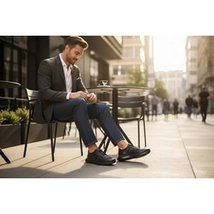 Erkek Deri Casual Comfort Ayakkabı 5046 - Siyah - 44