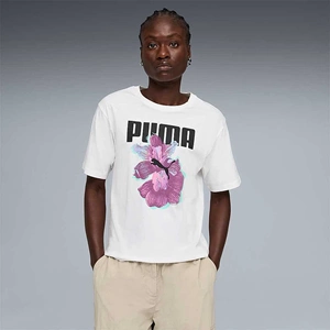 Puma Kadın Graphics Relaxed Tee Tshirt 69190802 - Beyaz - L