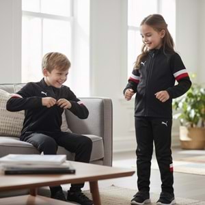 Puma İndividualRise Çocuk Eşofman Takımı 65899790 - Siyah - 7-8 YAŞ/128