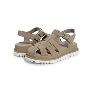 Bulldozer Kadın Süet Deri Terlik 261739 - Bej - 40