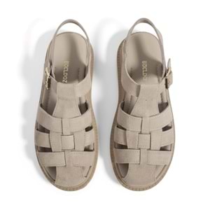 Bulldozer Kadın Süet Deri Terlik 261739 - Bej - 40