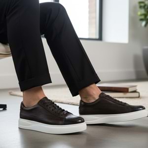 Nordhan Erkek Deri Günlük Rahat Ayakkabı 16331 - Kahve - 41