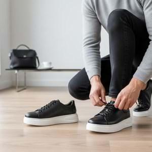 Nordhan Erkek Deri Günlük Rahat Ayakkabı 16400 - Siyah - 41