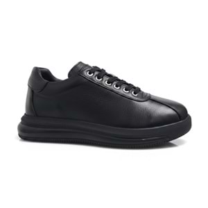 Erkek Deri Casual Sneaker Ayakkabı 20031 - Siyah - 43
