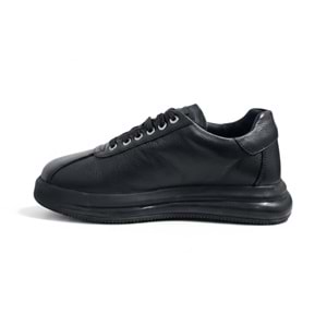 Erkek Deri Casual Sneaker Ayakkabı 20031 - Siyah - 43