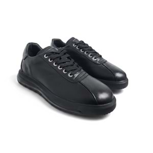 Erkek Deri Casual Sneaker Ayakkabı 20031 - Siyah - 43