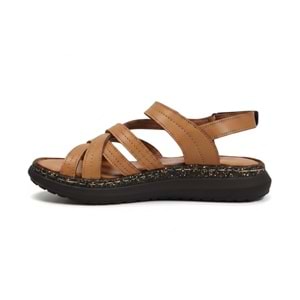 Mammamia Kadın Deri Sandalet T2740-LX - Taba - 38