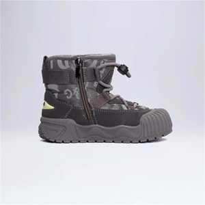 Çocuk Premium Fermuarlı Bot 22664 - Gri - 35