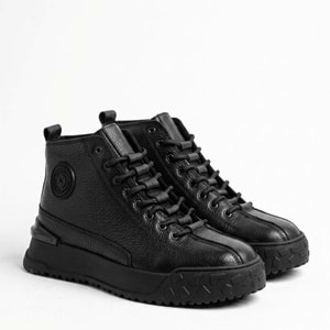 Erkek Deri Casual Bot 260014 - Siyah - 40