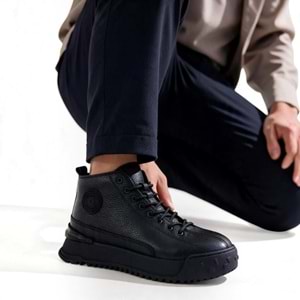 Erkek Deri Casual Bot 260014 - Siyah - 40