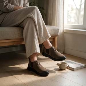 Kadın Deri Comfort Günlük Ayakkabı N1453-1 - Kum - 40