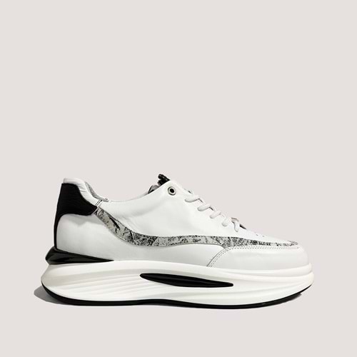 Luciano Bellini 3504 Erkek Deri Casual Ayakkabı - Beyaz - 40