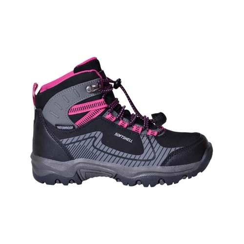 Çocuk Tomas F Waterproof Bot - Siyah-Fuşya - 31