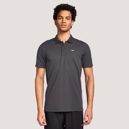 Erkek Kısa Kol Polo Yaka Tshirt 1275-25B - Antrasit - S