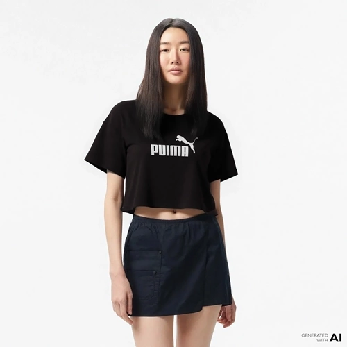 Puma ESS Cropped Kadın Tshirt 684972 01 - Siyah - L