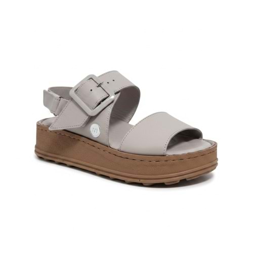 Kadın Deri Comfort Sandalet D25YS-2375 - Gri - 39