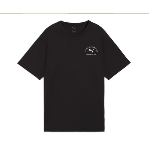 Puma Class Relaxed Tee 688130 01 Unisex Tişört - Siyah - M