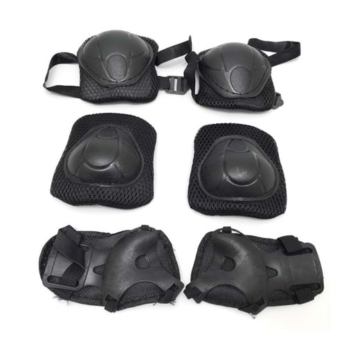 Sports Helmet Çocuk Dizlik Dirseklik Set YLD44 - Siyah - STANDART