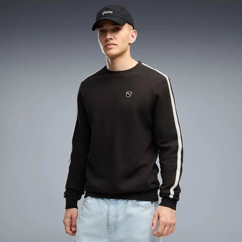Puma Ess Elevated Crew Erkek Sweatshirt 694719 51 - Siyah - L