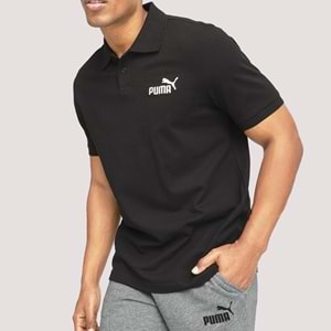 Ess Pique Erkek Polo Yaka Tshirt - Siyah - XL