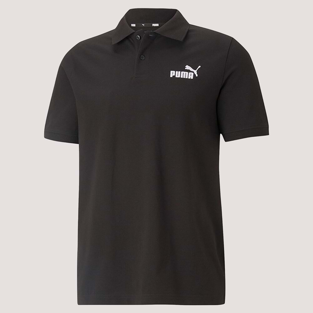 Ess Pique Erkek Polo Yaka Tshirt - Siyah - XXL