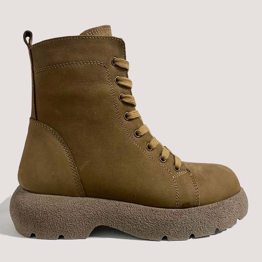 Kadın Floter Deri Bot 250501 - Vizon - 40
